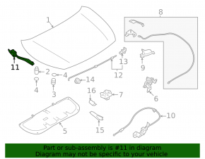Петля капота левая Subaru Impreza 24-26