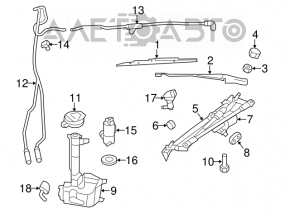 Поводок дворника левый Chrysler 200 11-14