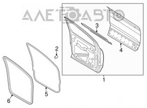 Дверь в сборе передняя левая Ford Escape MK3 13-19