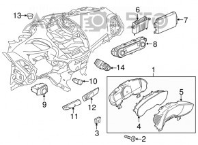 Щиток приборов Ford C-max MK2 17-18 plug-in 84k