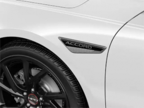 Комплект молдингов эмблема крыла 2шт Honda Accord 23-26 графит с черным глянцем