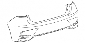 Бампер задній голий Lexus CT200h 14-17 без парктроників