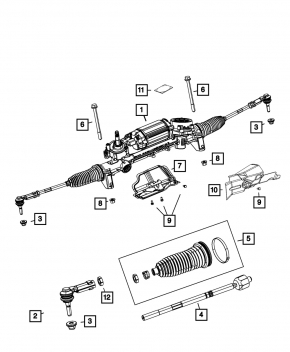 Тяга рулевая левая Jeep Cherokee KL 14-18