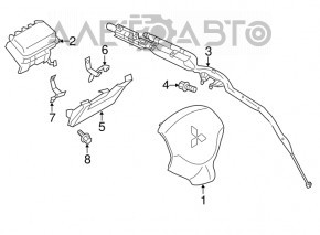 Подушка безопасности airbag пассажирская в торпеде Mitsubishi Outlander Sport ASX 10-25