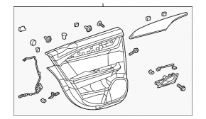 Обшивка двери карточка передняя правая Cadillac ATS 13- серая