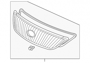 Решетка радиатора grill Lexus RX300 RX330 04-07 поцарапан хром