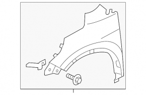 Крило переднє ліве Honda CRV 12-16