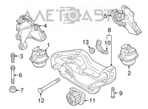 Кронштейн подушки двигателя правый BMW X5 E70 07-12 3.0