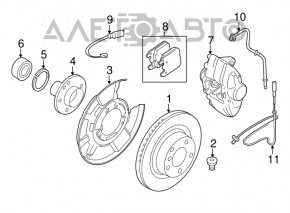 Кожух тормозного диска задний правый BMW 335i e92 07-13