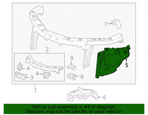 Окуляр фары правый Chevrolet Equinox 10-17