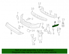 Кріплення переднього бампера праве крило VW CC 09-12