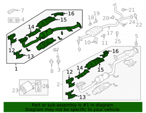 Коллектор выпускной правый с катализатором Subaru Outback 10-14 3.6