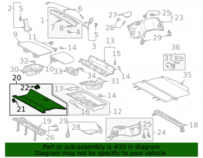 Покрытие багажника переднее Lexus RX300 RX330 RX350 RX400h 04-08 беж