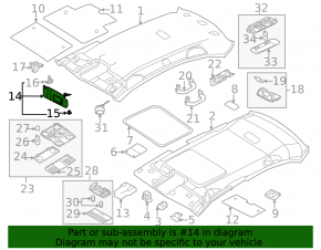 Козырек правый VW Jetta 11-18 USA беж