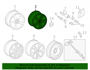 Диск колесный R19x8.5J ET43 Audi A4 B8 13-16 бордюрка