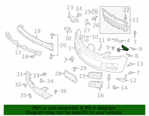 Крепление переднего бампера правое Mazda CX-7 06-12