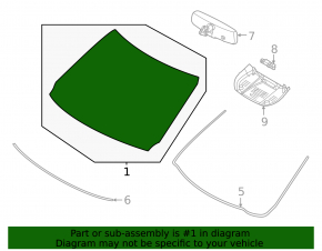 Лобовое стекло Nissan Rogue 23-26 под камеру