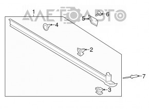 Порог правый Ford Escape MK3 17-19 рест