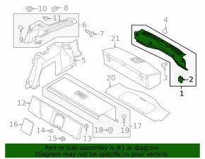 Накладка проема багажника Ford Focus mk3 11-18 5d царапины, затерта