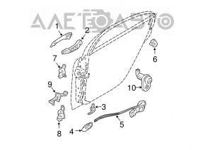 Механизм ручки двери задней левой Mazda6 03-08