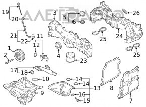 Передняя крышка двигателя Subaru Forester 19-24 SK 2.5 FB25D