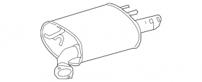 Глушитель задняя часть бочка Toyota Camry v70 20-24 2.5 L, LE AWD