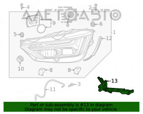 Крепление фары правое переднее Audi Q5 80A 21-24