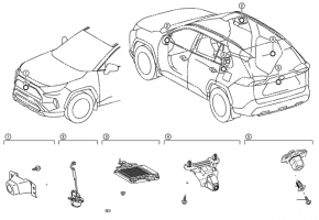 Камера заднего вида Toyota Rav4 22-25