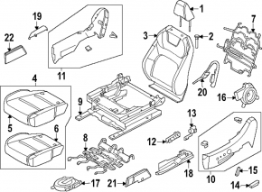 Вентилятор водительского сидения нижний Nissan Ariya 23-26