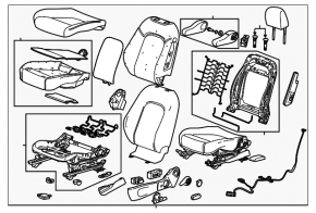 Водительское сидение Buick Encore 13-16 без airbag, ткань сер