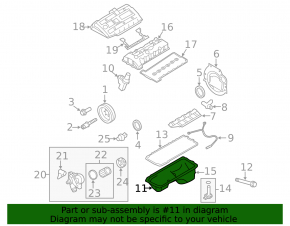 Поддон масляный BMW 3 E90 E92 07-13 3.0T N52 N54 N55