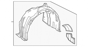 Підкрилок передній правий Toyota Camry v70 18-24 LE/XLE