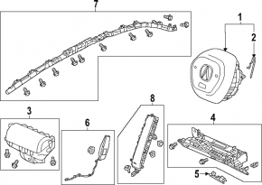 Подушка безпеки airbag коліна водія Honda Civic XI FE/FL 22-26