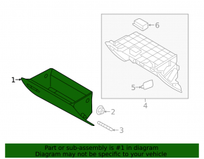 Перчаточный ящик, бардачок Hyundai Sonata 18-19 черный