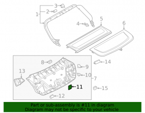 Заглушка обшивки двери багажника нижняя  Audi A5 F5 18-25 5D черная