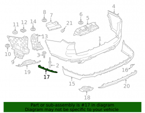 Молдинг заднего бампера правый BMW X7 G07 19-26 хром