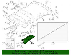 Козырек левый Mini Cooper Countryman R60 10-16 сер