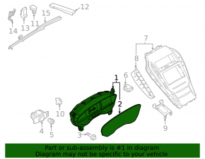 Щиток приборов Lincoln MKZ 17-20 hybrid, 128к, царапины