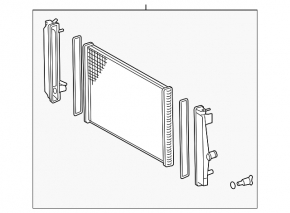 Радиатор охлаждения вода Toyota Rav4 16-18 2.5 Canada