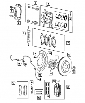 Диск тормозной передний левый Jeep Grand Cherokee WK2 12-20 Code br4, brembo