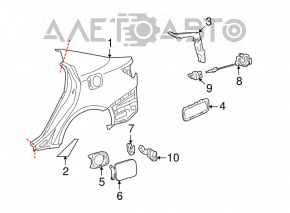Щиток вентиляции левый Lexus GS300 GS350 GS430 GS450h 06-10