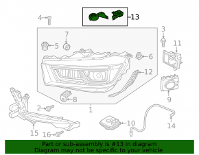 Кріплення фари верхнє праве Audi Q5 80A 18-20 під LED