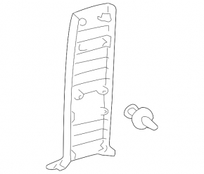 Накладка центральной стойки нижняя правая Lexus GX470 03-09 серая