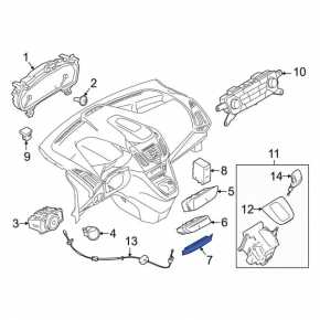 Индикатор подушки безопасности пассажира Ford Focus mk3 15-18
