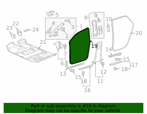 Уплотнитель дверного проема передний правый Lexus RX300 RX330 RX350 RX400H 04-08 черный
