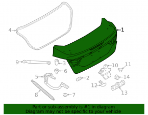 Крышка багажника Ford Focus mk3 15-18 рест 4d