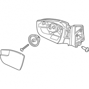 Дзеркало ліве в зборі Ford Escape MK3 17-19 рест BSM