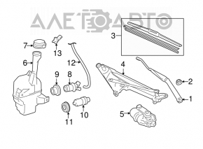 Поводок дворника левый Toyota Camry v40