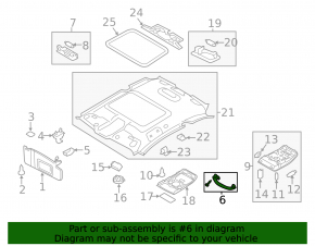 Ручка потолка передняя правая Audi A6 C7 12-15 черная