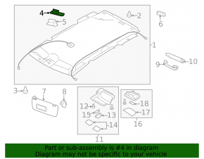 Обшивка потолка Subaru Forester 16 SJ под люк без камеры, серая